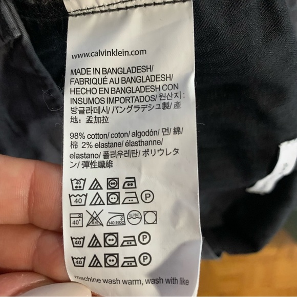Calvin Klein 30x30 soft 98% cotton pants/ unisex slim fit - Picture 5 of 7
